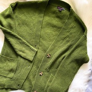 Olive green cardigan
